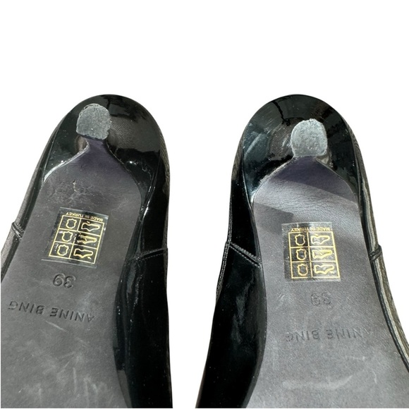 Anine Bing - Stevie Point Toe Ankle Boots Patent Leather Sz 39 - Picture 13 of 14